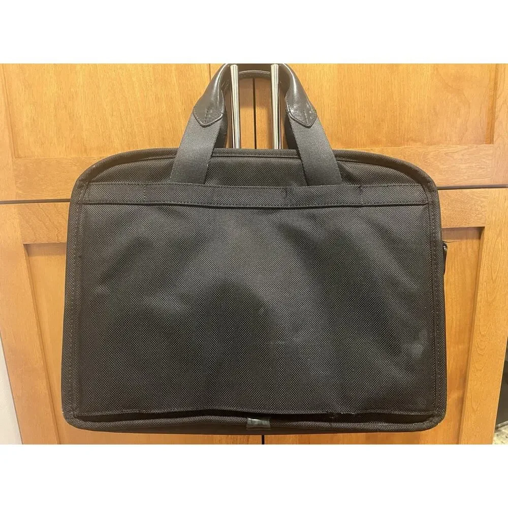 Tumi Alpha 2/3 Expandable Organizer Laptop Briefcase FXT Black Ballistic Nylon
